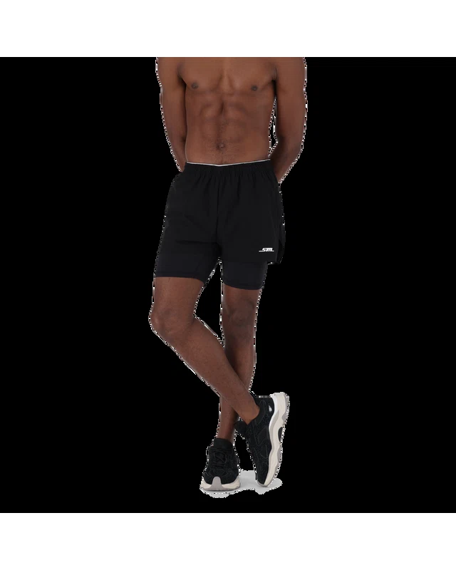 AMOS BLACK 2-IN-1 ACTIVE SHORTS