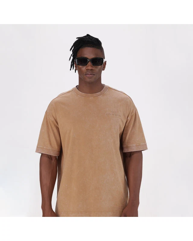 CARL BROWN/CHOCOLATE CREW NECK T-SHIRT
