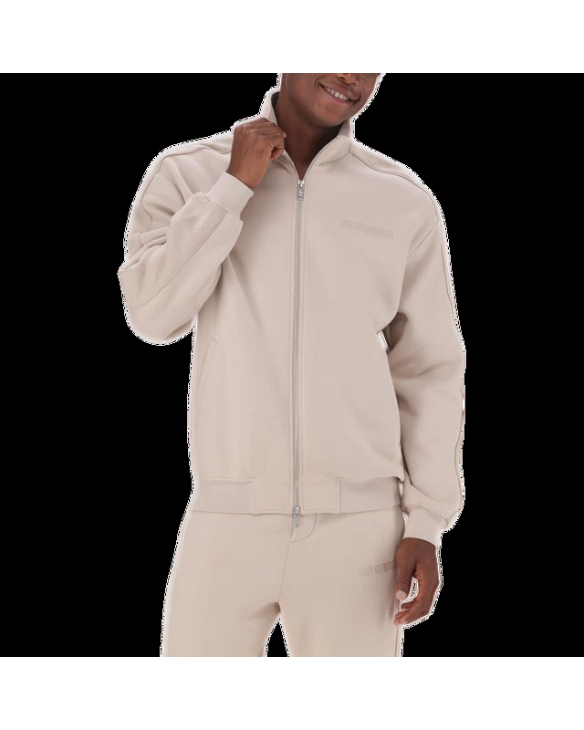 DASH STONE EMBOSSED TRACK TOP