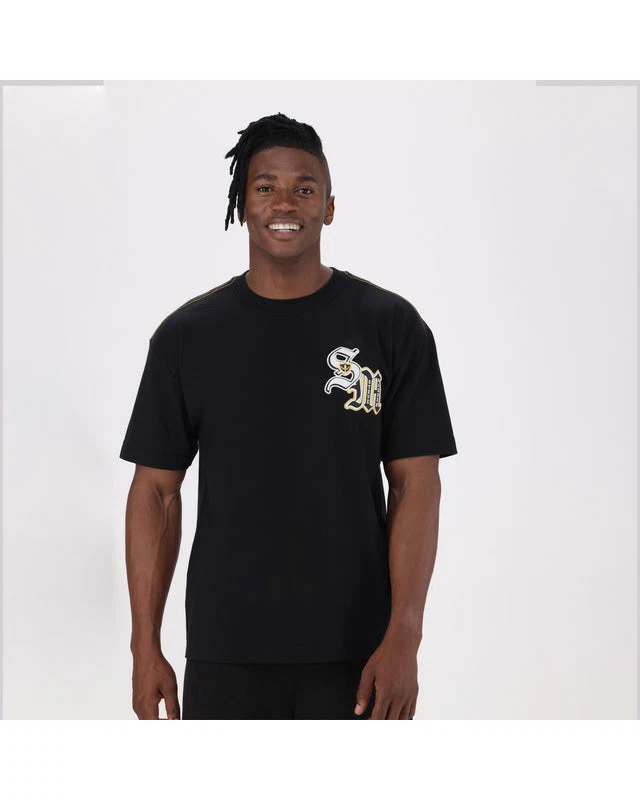 LEVIN BLACK CREW NECK T-SHIRT