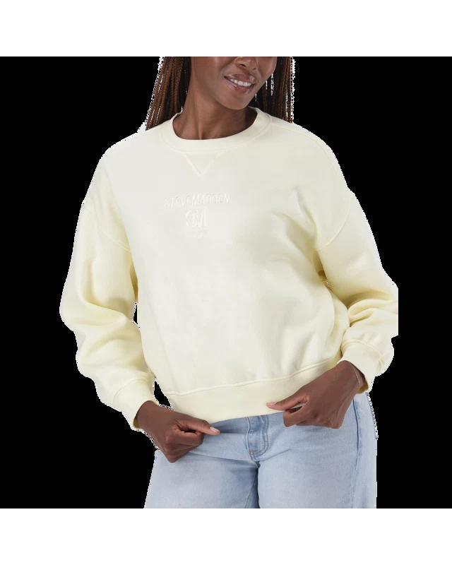 CLARA YELLOW OVERSIZED CREW NECK SWEAT