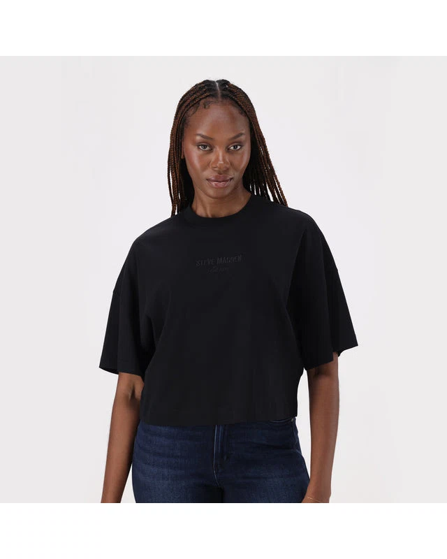 PENELOPE BLACK BOXY T-SHIRT