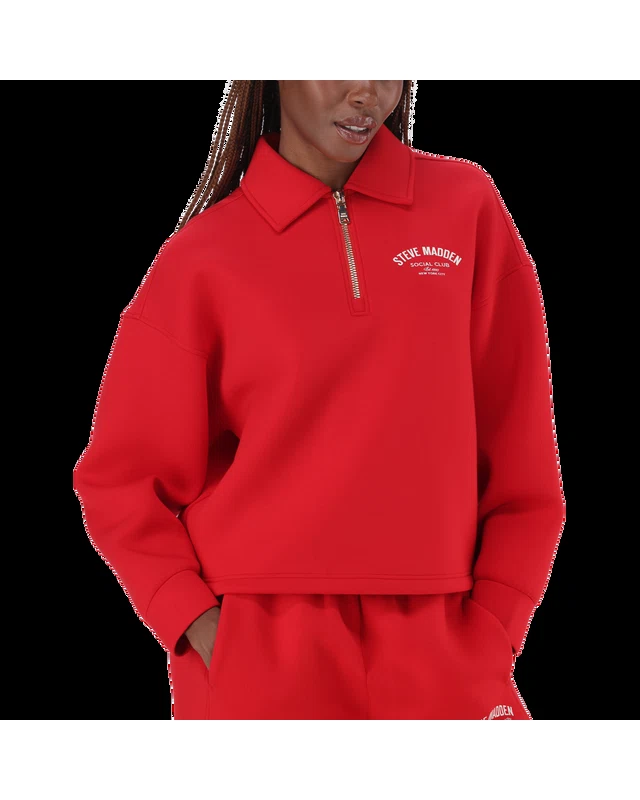 JULIAN RED SCUBA SWEAT WITH COLLAR & ZIP