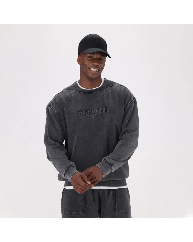 SERGIO SNOW WASH CREW NECK SWEAT