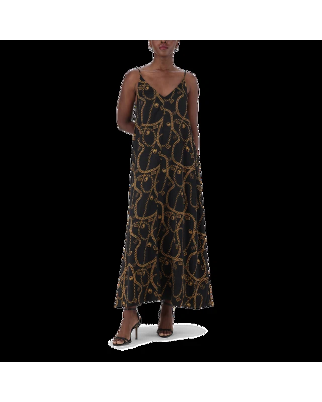 ZAHARA BLACK CAMISOLE DRESS