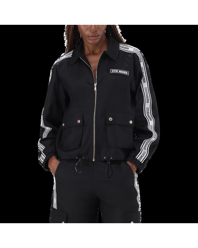 SOPHIE BLACK ZIP THROUGH SHACKET