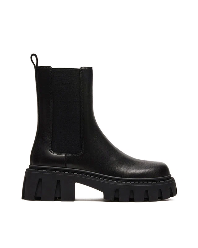 CHARGES BLACK LEATHER
