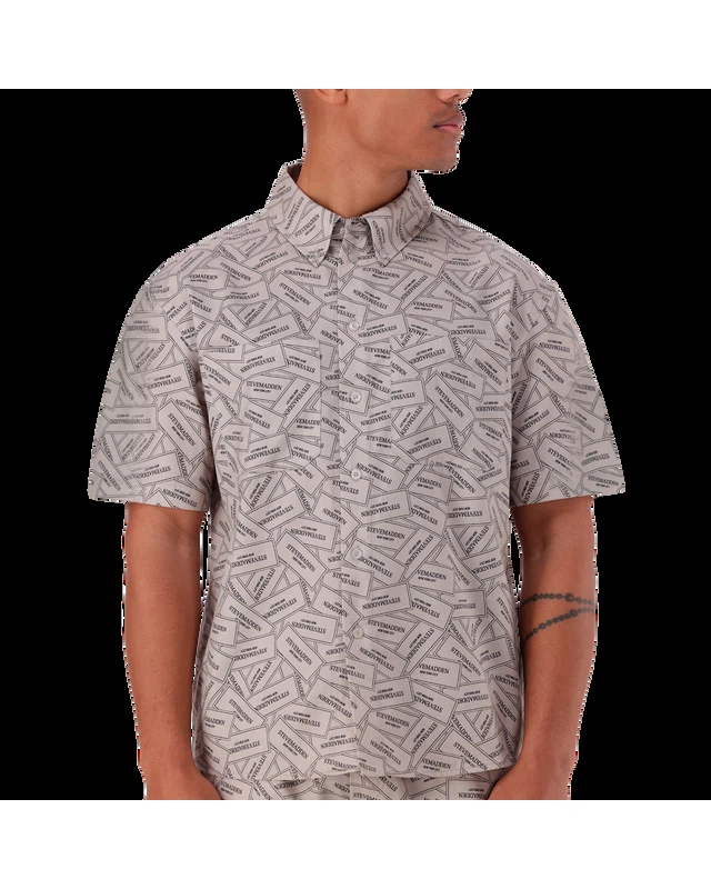 LIAN KHAKI PRINTED SHIRT