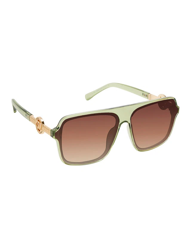 TELLIE SHINY CRYSTAL GREEN-GOLD