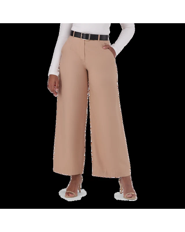 KENNEDY BISCUIT BELTED WIDE LEG TROUSER