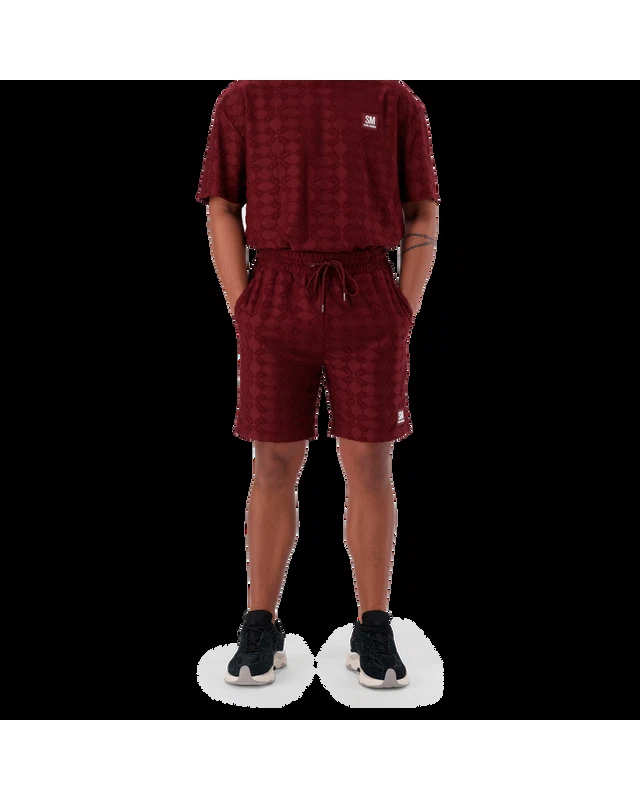 HARRY BURGUNDY EMBOSSED SHORTS