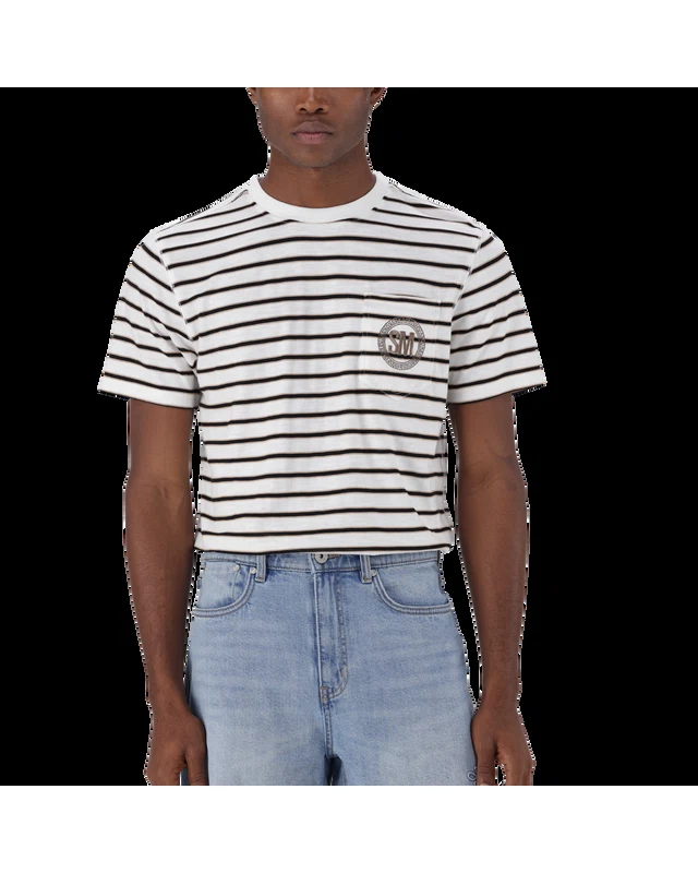 SCOTT MULTI STRIPE CREW NECK T-SHIRT