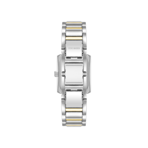TWO TONE LUXE LINK WATCH SILVER GOLD